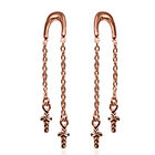 Stern-Ohrh&auml;nger, 925 Silber ros&eacute;vergoldet, ca. 1,90g