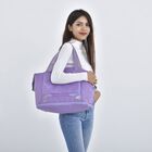 Nylon Faltbare Reisetasche Größe: 40*28*23cm, 2 Steckfächer, lila image number 1