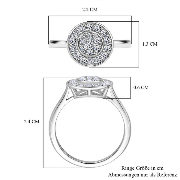 LUXURIANT SI-GH Labor Diamant Ring, 925 Silber rhodiniert - 0,50 ct. image number 5