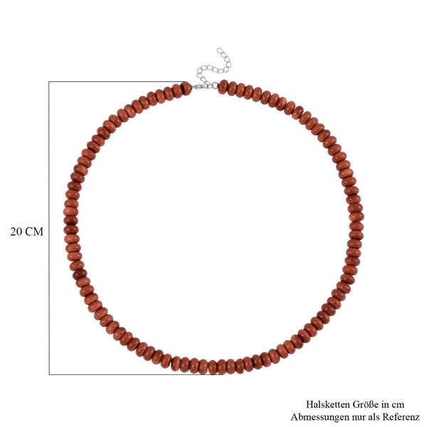 Gold Sandstein Halskette, 45+5cm - 200 ct. image number 5