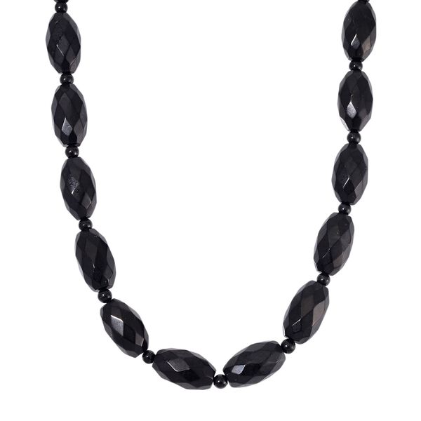 SEHR SELTEN - Shungit Halskette ca. 45cm + 5cm extender, 925 Silber rhodiniert ca. 590.00 ct