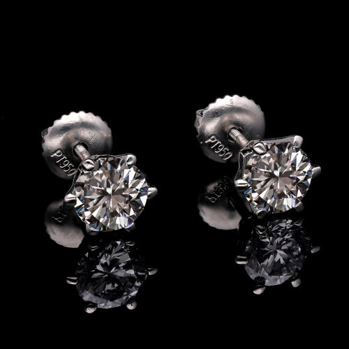 RHAPSODY IGI zertifizierte SI-GH Labor Diamant Ohrringe in 950 Platin - 1,50 ct. image number 2