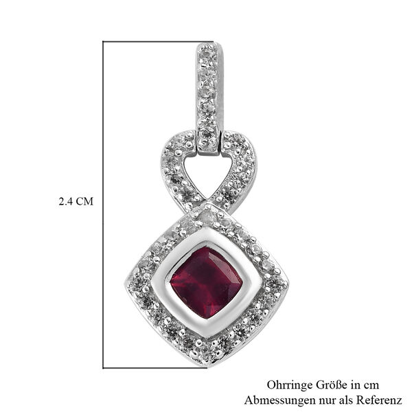 Afrikanische Rubin und Zirkon-Ohrh&auml;nger in Silber image number 6