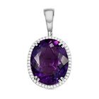 Lusaka Amethyst und weißer Zirkon-Anhänger - 26,50 ct. image number 0