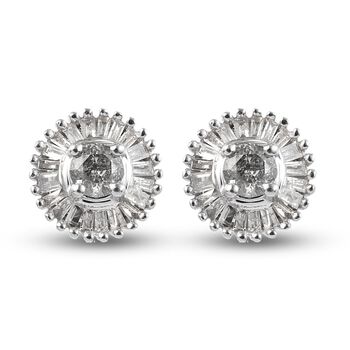 Diamant zertifiziert I2-I3 Ohrstecker 375 Wei&szlig;gold ca. 0,50 ct