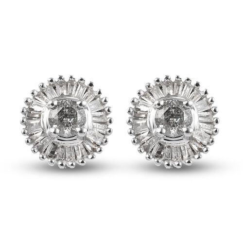 Diamant zertifiziert I2-I3 Ohrstecker 375 Weißgold ca. 0,50 ct image number 0