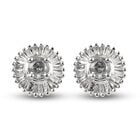 Diamant zertifiziert I2-I3 Ohrstecker 375 Weißgold ca. 0,50 ct