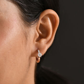 D&rsquo;Joy Moissanit Ohrringe, 925 Silber 750 ros&eacute;vergoldet - 1,12 ct.