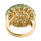 Kagem sambischer Smaragd-Ring, 925 Silber vergoldet  ca. 5,19 ct image number 5