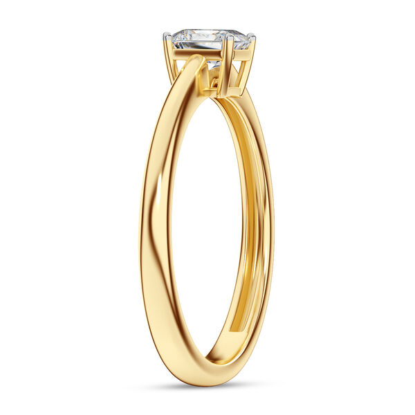 LUXURIANT DIAMOND - Lab Grown Diamant VS-EF SGL zertifiziert Ring, 925 Silber 750 Gelbgold Vermeil (Größe 17.00) ca. 0,50 ct image number 4