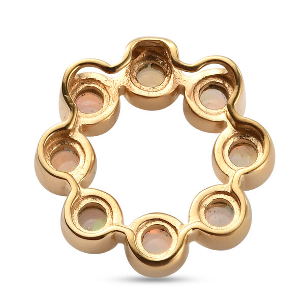 Nat&uuml;rlicher, &auml;thiopischer Opal Kreis-Anh&auml;nger in Silber image number 5