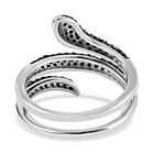 Schwarzer Spinell Ring, 925 Silber Zweifarbig, (Größe 16.00) ca. 0.65 ct image number 5