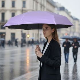 Sturmfester Poket-Regenschirm mit UV-Schutz  58 cm, Lavendel