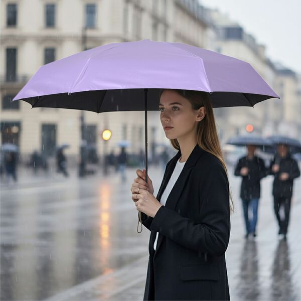 Sturmfester Poket-Regenschirm mit UV-Schutz  58 cm, Lavendel