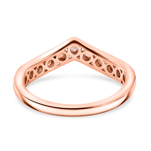 D'Joy Wishbone Ring mit Diamantakzenten, 925 Silber 750 Ros&eacute;gold Vermeil image number 6