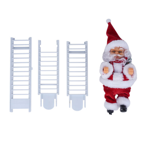 Elektrische Weihnachtsmann Kletterleiter, 2xAA Batterie (nicht inkl.) Größe 53+10x6x20 cm, Rot und Weiß image number 0