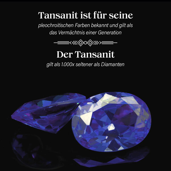 AA Tansanit und Diamant Ring in 585 Gelbgold - 1,48 ct. image number 4