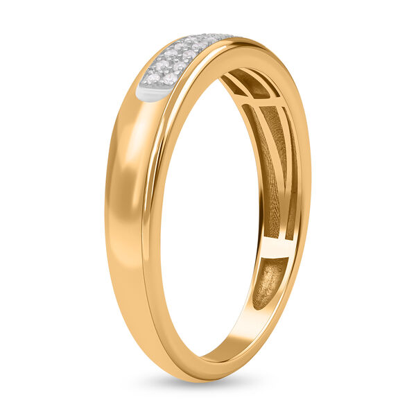 Diamant Ring in Silber mit Gelbgold Vermeil - 0,10 ct. image number 4