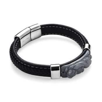 Jade Armband ca. 19 cm 316L Edelstahl (10-15 Werktage Lieferzeit) ca. 90.00 ct