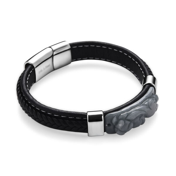 Jade Armband ca. 19 cm 316L Edelstahl (10-15 Werktage Lieferzeit) ca. 90.00 ct image number 3