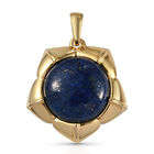 Lapislazuli-Anhänger, Ionenbeschichtetes Messing, 750 Gelbgold vergoldet ca. 10,16 ct