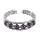 Zweifarbiger Amethyst Armband ca. 18 cm Antik-silber-Plattierung ca. 43,00 ct.