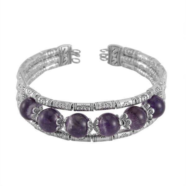 Zweifarbiges Amethyst-Armband, 18 cm - 43 ct.