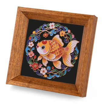 " Golden Lottery Painting frame table disply  Product size: 18.5 * 16 * 5CM Packaging: 1 piece/white box Function: Photo frame, colored sand, water-based eco-friendly adhesive, plastic cup, oil painting scraper"