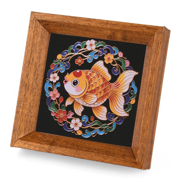 " Golden Lottery Painting frame table disply  Product size: 18.5 * 16 * 5CM Packaging: 1 piece/white box Function: Photo frame, colored sand, water-based eco-friendly adhesive, plastic cup, oil painting scraper" image number 2