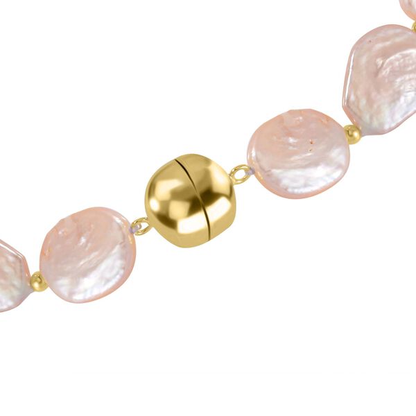 14-16mm Pfirsich S&uuml;&szlig;wasserperlen-Halskette image number 4