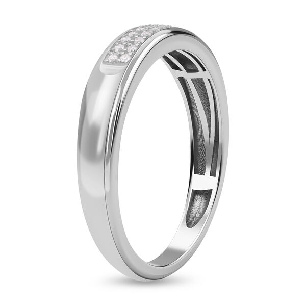 Diamant Ring in platiniertem Silber - 0,10 ct. image number 4