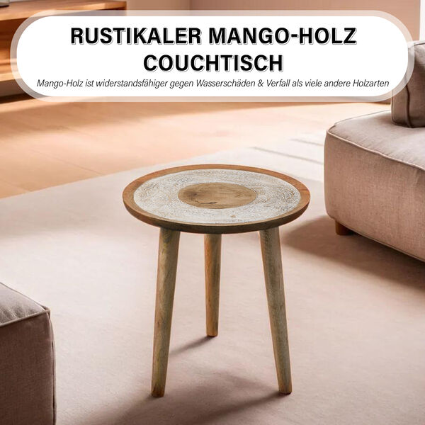 NAKKASHI - handgefertigter Couchtisch aus Mangoholz, 45 x 45 x 45 cm image number 2