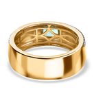 AAA Smaragd Ring, 925 Silber Gelbgold Vermeil, (Größe 21.00) ca. 0.45 ct image number 5
