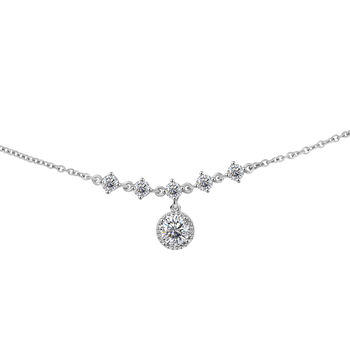 EVER TRUE Moissanit Halskette ca. 50 cm 316L Edelstahl ca. 1,39 ct.