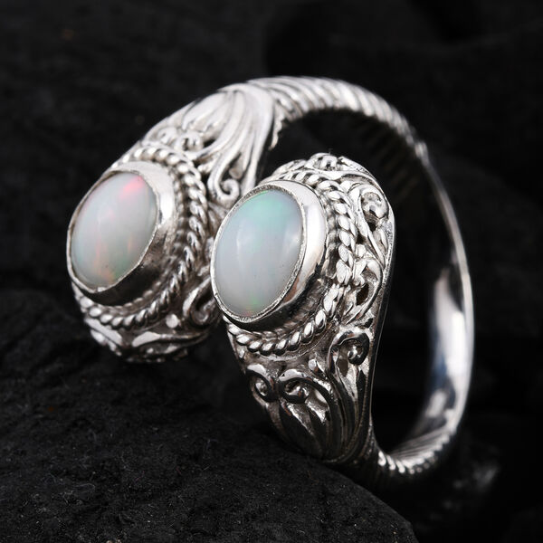 Royal Bali Kollektion - natürlicher, äthiopischer Opal-Ring, 925 Silber  ca. 1,64 ct image number 2