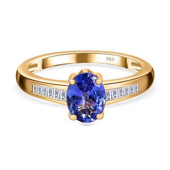 AAA Tansanit und Diamant Ring - 1,54 ct.