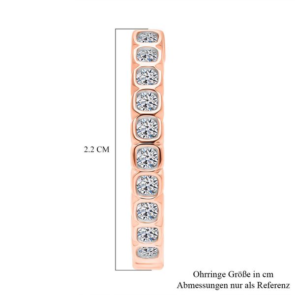 LUXURIANT 0,50 ct. SI Labor Diamant Ohrringe, 925 Silber 750 Roségold Vermeil image number 3