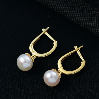 EverTrue wei&szlig;e S&uuml;&szlig;wasser Perle Ohrringe