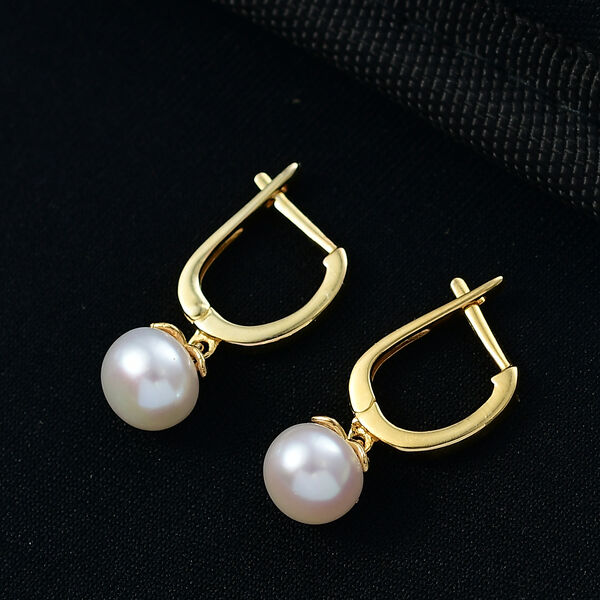 EverTrue wei&szlig;e S&uuml;&szlig;wasser Perle Ohrringe image number 1