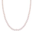 Weiße Süßwasser Perle Halskette, ca. 50 cm, 925 Silber rhodiniert
