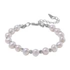 Mehrfarbige S&uuml;&szlig;wasser Perle Armband, flexibel, Messing