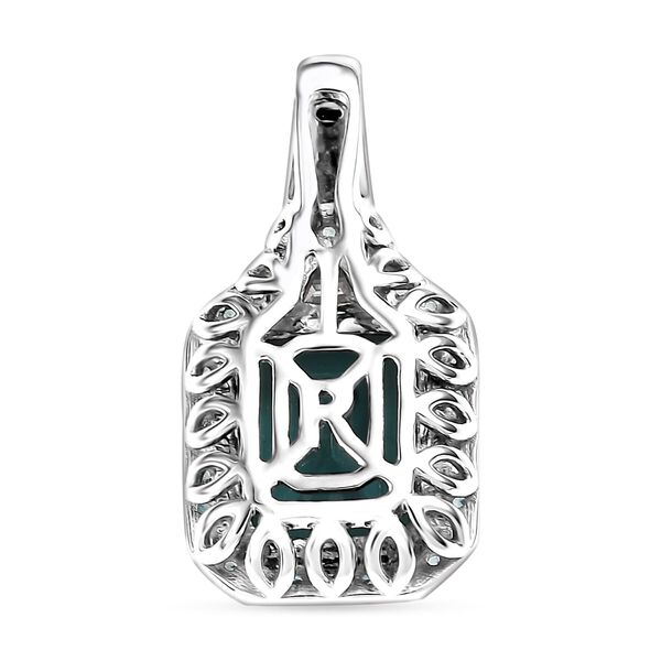RHAPSODY AAAA Pirineu Lagoon Tourmaline, Paraiba Turmalin und VS-EF Diamant Anh&auml;nger mit 45cm Kette in 950 Platin - 4,98 ct. image number 4