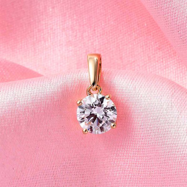 LUXURIANT DIAMOND- SGL zertifizierter VS-EF Labor Diamant Anh&auml;nger und Ohrringe in 375 Gelbgold image number 9