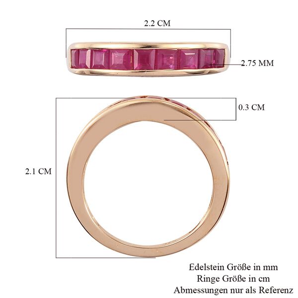 Burmesischer Rubin Halber band Ring 375 Gelbgold image number 7