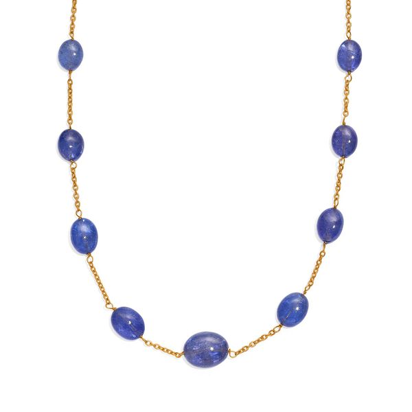 AA Tansanit Halskette, 60cm - 45 ct.