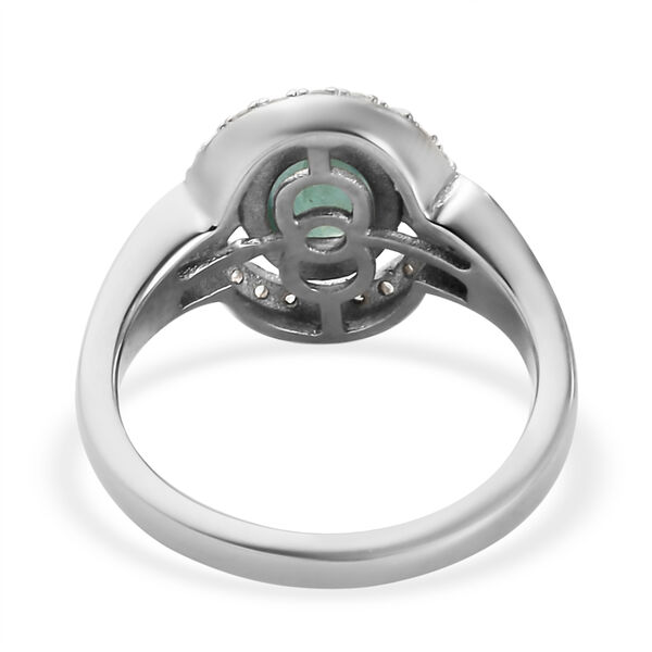 Grandidierit und Zirkon Ring 925 Silber platiniert  ca. 1,13 ct image number 6