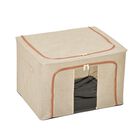 Faltbare Aufbewahrungsbox aus Stoff, 66 Liter offen, Größe 50x40x33cm gefaltet, beige image number 2