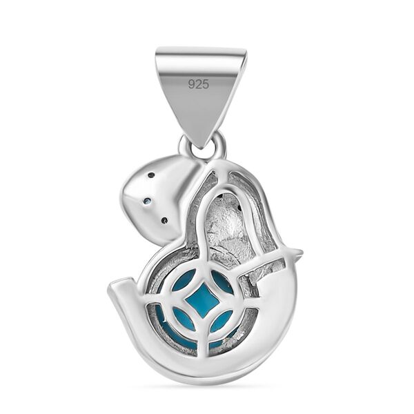 AA Sleeping Beauty T&uuml;rkis, Neon Apatit Anh&auml;nger 925 Silber rhodiniert ca. 2.06 ct image number 5