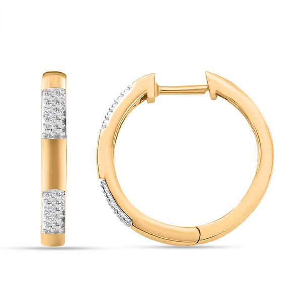 Wei&szlig;es Diamant-Schmuckset, Goldton - 0,11 ct. image number 8