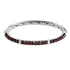 Roter Granat-Armreif, 20 cm, Messing platiniert ca. 33,60 ct image number 4